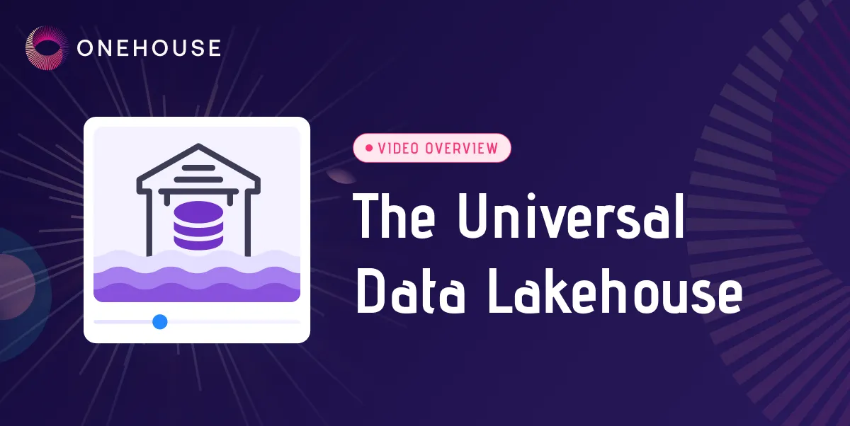 Video Overview: Introducing the Onehouse Universal Data Lakehouse