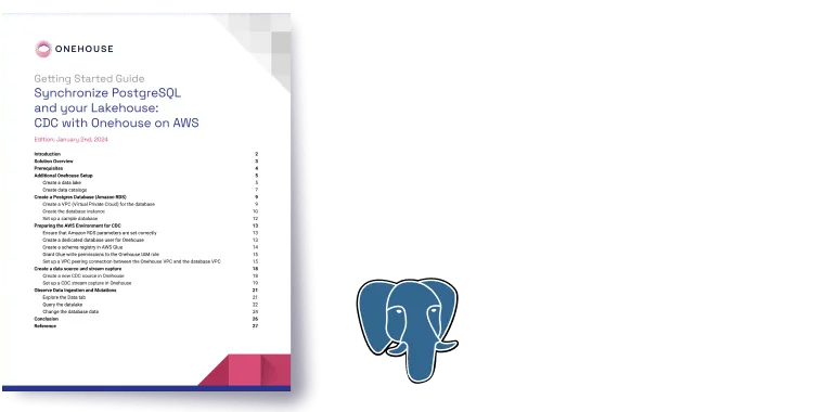 Synchronize PostgreSQL and your Lakehouse: CDC with Onehouse on AWS
