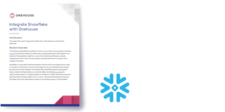 Integrate Snowflake with Onehouse
