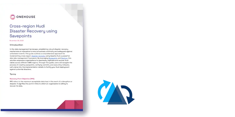Cross-region Hudi Disaster Recovery using Savepoints