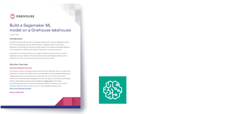Build a Sagemaker ML Model on a Onehouse Data Lakehouse