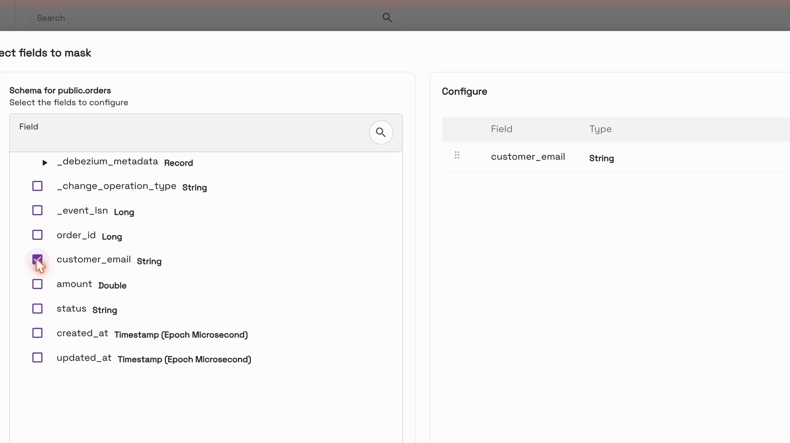 Data Masking: picking customer_email