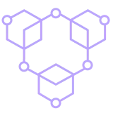 A black background with a purple and white pattern.