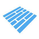 A blue computer keyboard on a black background.