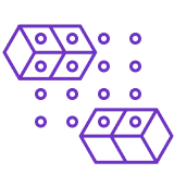 A black background with a purple and black design.